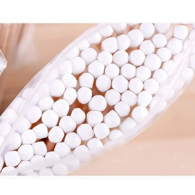 500 pezzi di cotton fioc a doppia testa per trucco da donna, bastoncini di cotone, punta per bastoncini di legno, strumenti per la pulizia di naso e orecchie, assistenza sanitaria 