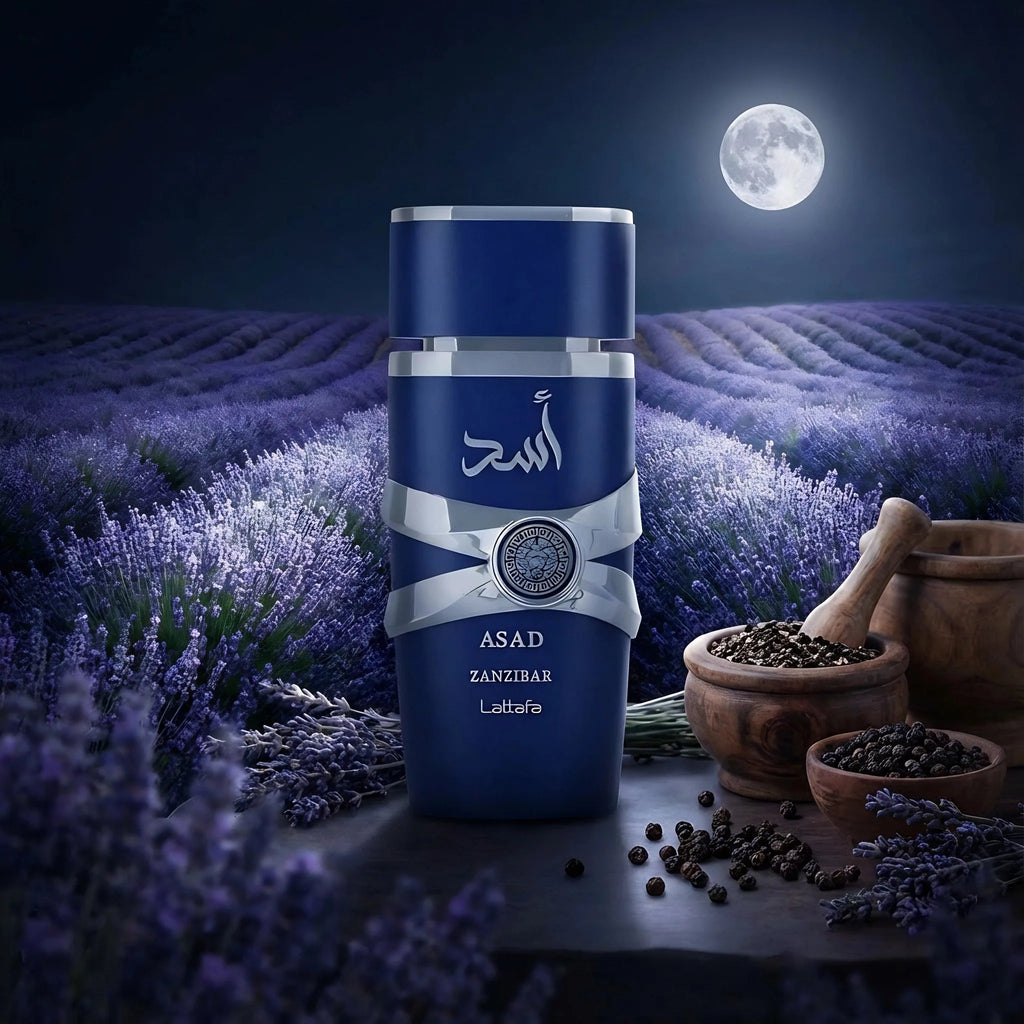 Lattafa Asad Zanzibar Eau de Parfum - Fragranza fresca, speziata, vaniglia e cocco a lunga durata per uomo, 100 ml / 3,40 once