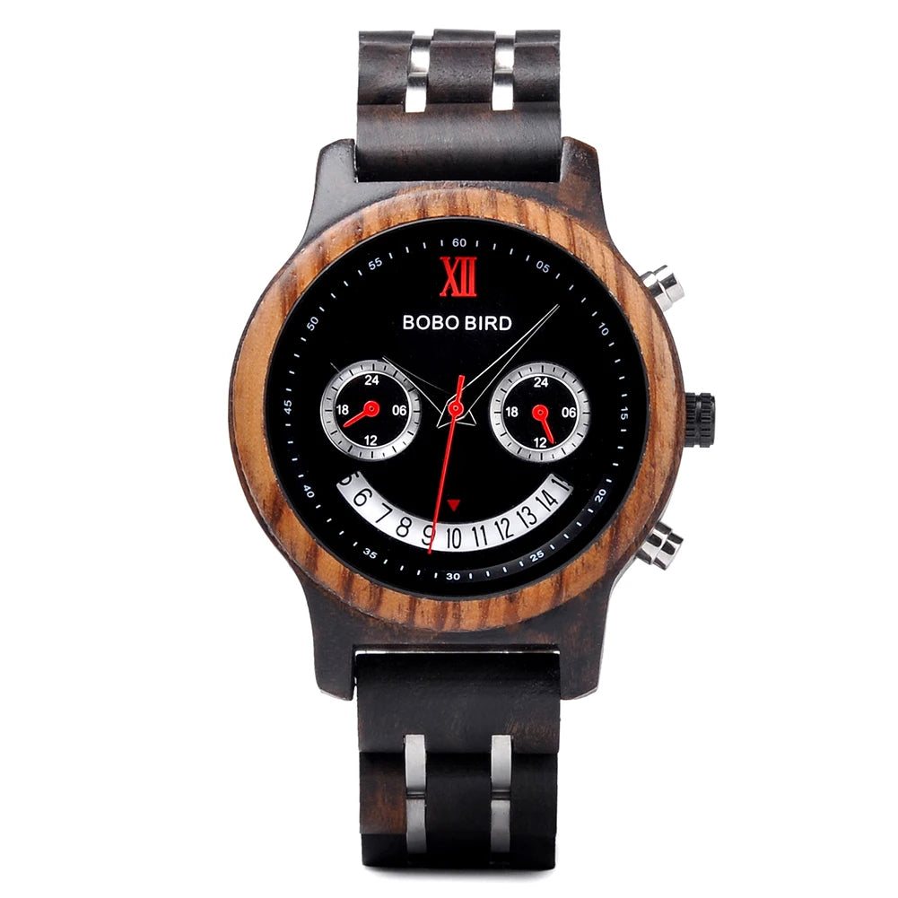 Orologio in liquidazione BOBOBIRD Design Orologio da polso al quarzo in legno per uomo Orologi dal buon rapporto qualità-prezzo Eco-regali Scatola misteriosa Invio casuale 