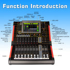 MD12 Professional Mixing Console 12 canali Mezclador Mixer audio digitale per studio/esibizioni dal vivo/chiesa 