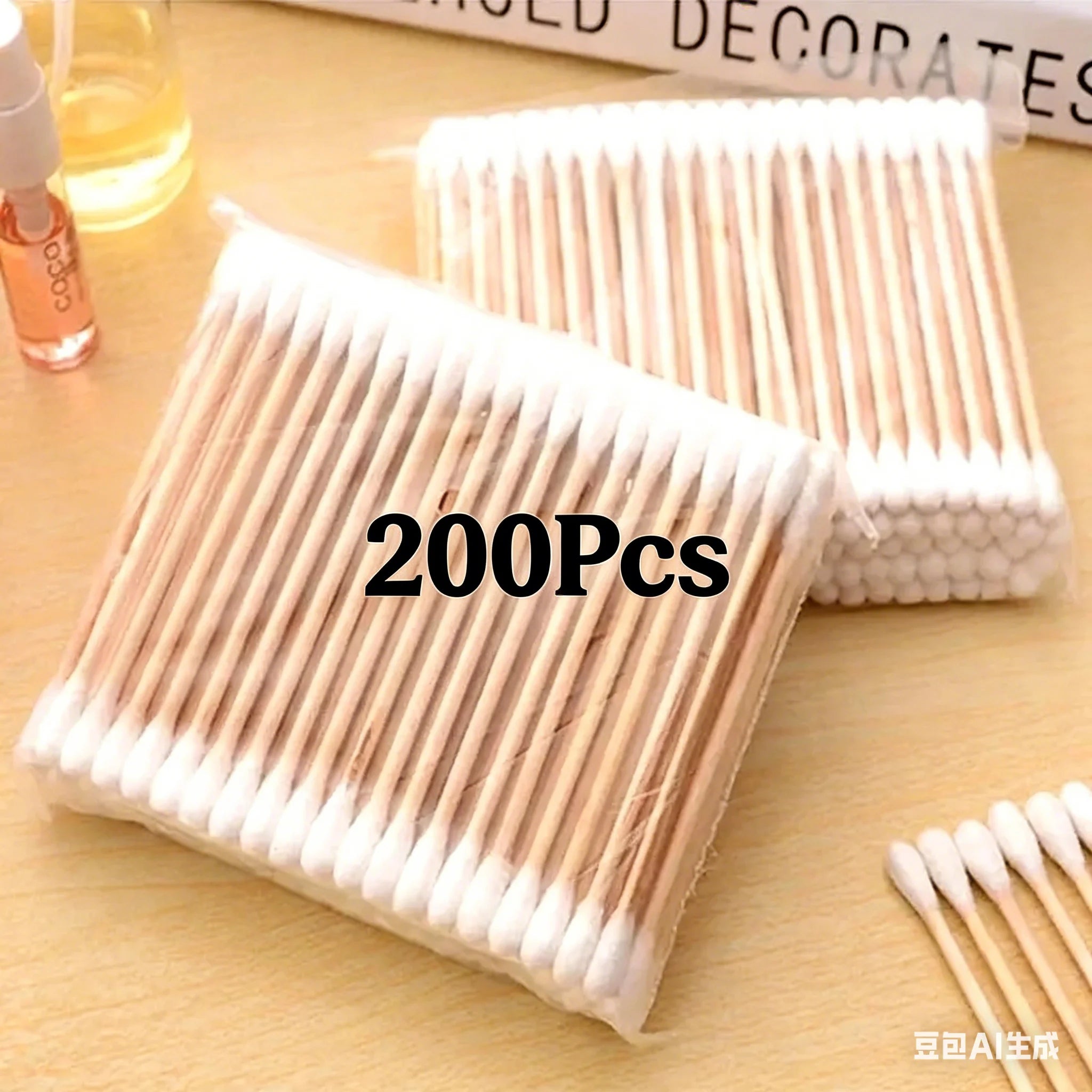500 pezzi di cotton fioc a doppia testa per trucco da donna, bastoncini di cotone, punta per bastoncini di legno, strumenti per la pulizia di naso e orecchie, assistenza sanitaria 