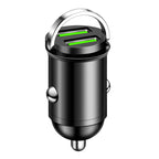 Caricabatterie da auto USB mini da 200 W con doppia porta, adattatore per caricabatterie da auto a ricarica rapida per iPhone 13 12 Xiaomi Huawei Samsung 