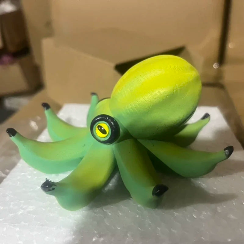 Decorazione pastorale creativa in resina per la casa a forma di polpo di banana 