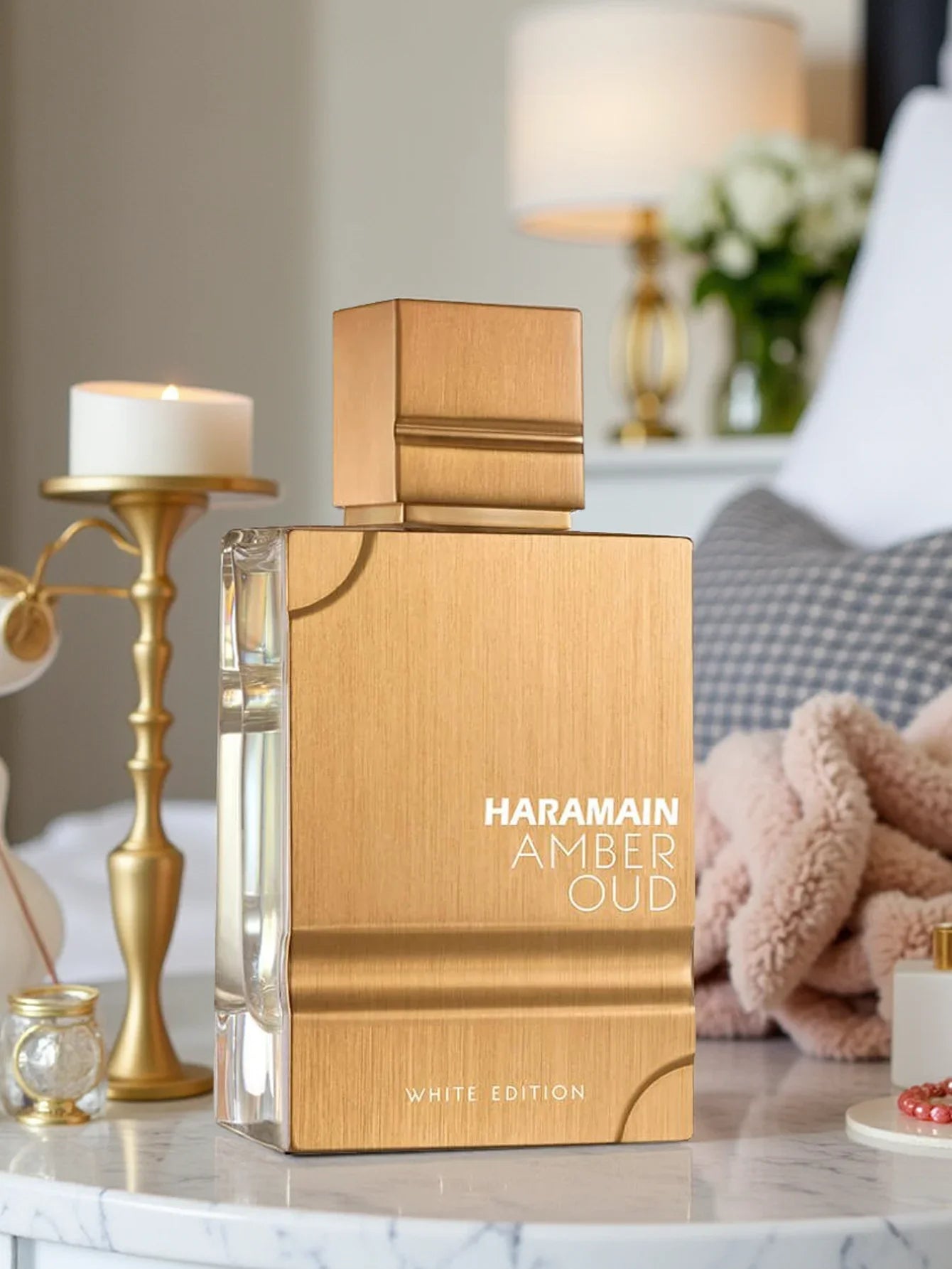 Al Haramain Amber Oud White Edition EDP 2.0oz / 60ml – Fresh Woody Amber Long Lasting Cologne, Ideal Christmas Gift for Men