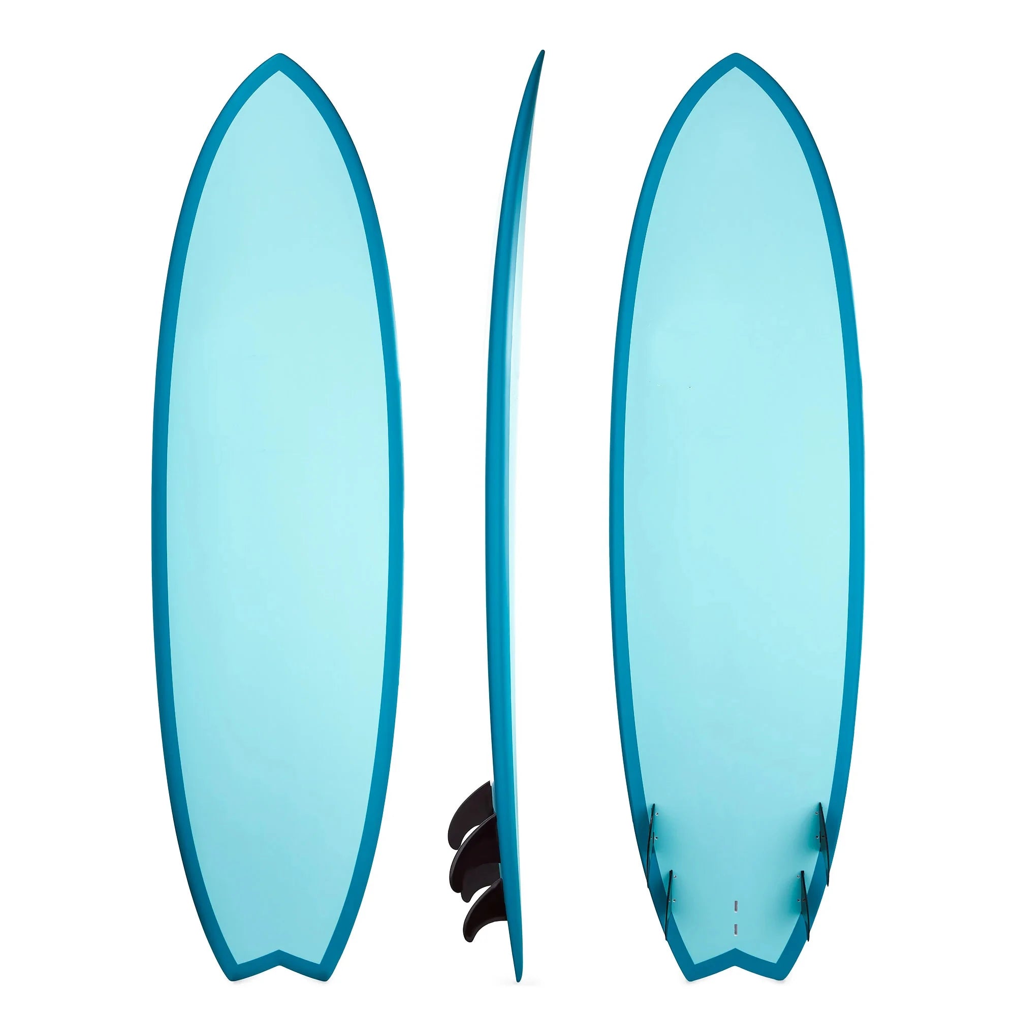 Tavola da surf Pinna blu in resina epossidica Tavola da surf professionale personalizzata Wave Surfing Longboard 