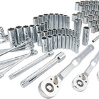 Set di chiavi a bussola, set di chiavi a bussola da 159 pezzi, utensili meccanici da 1/4 di pollice, 3/8 di pollice e 1/2 di pollice, 6 punte e 12 punte (CMMT12125) 
