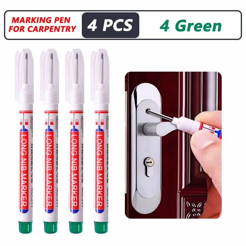 1-40 pezzi 20 mm foro profondo pennarello a punta lunga per penna perforatrice per metallo impermeabile bagno lavorazione del legno decorazione multiuso 