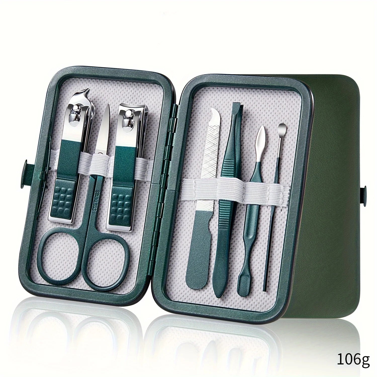 Kit professionale per la cura delle unghie da 7/10/12/18 pezzi, set per manicure e pedicure in acciaio inossidabile, set tagliaunghie con custodia da viaggio 