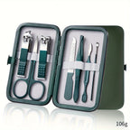 Kit professionale per la cura delle unghie da 7/10/12/18 pezzi, set per manicure e pedicure in acciaio inossidabile, set tagliaunghie con custodia da viaggio 