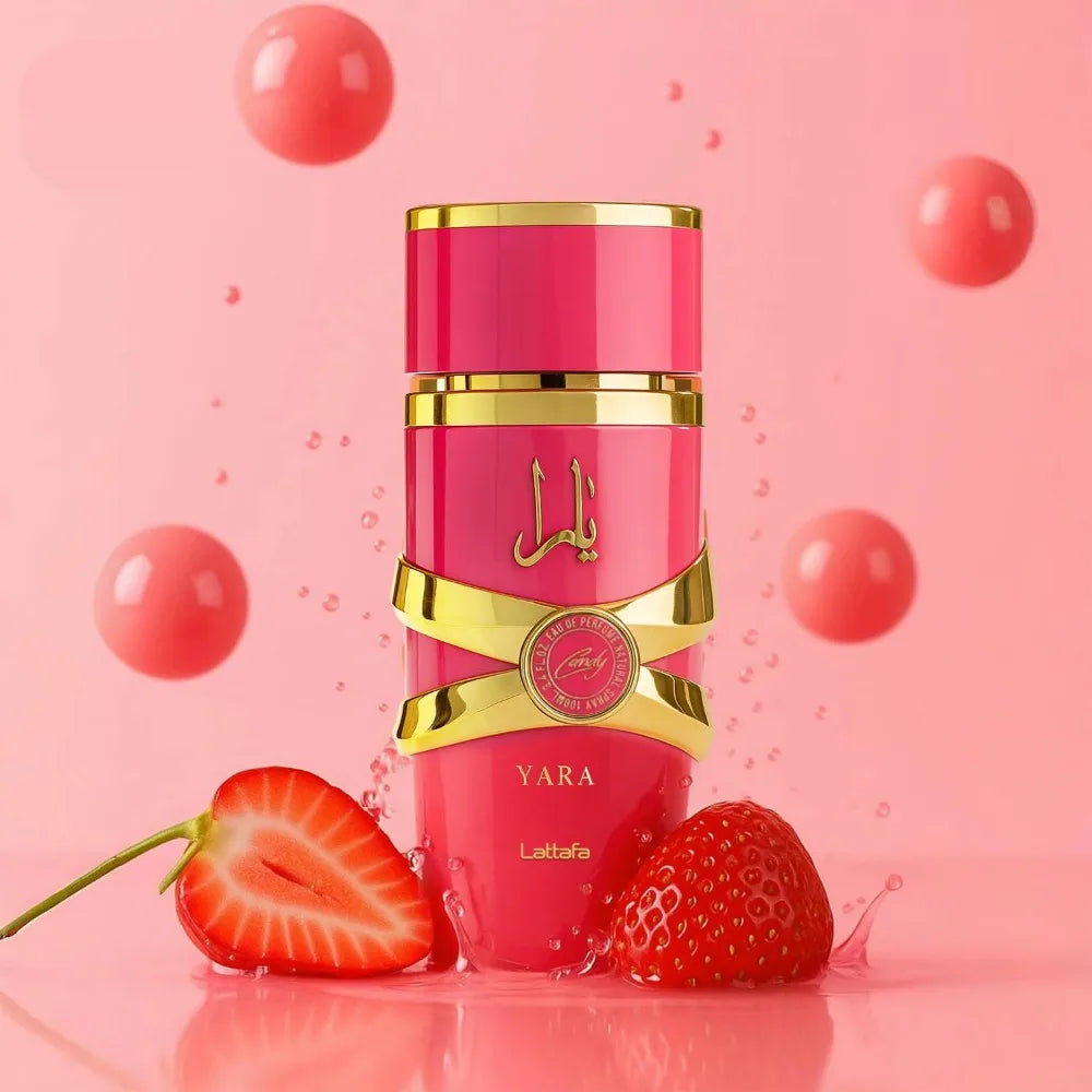 Lattafa Yara Candy - Vaniglia, Fruttato, Agrumato, Floreale - Eau de Parfum Fragranza a Lunga Durata per Donna, 3,40 Once / 100 ml