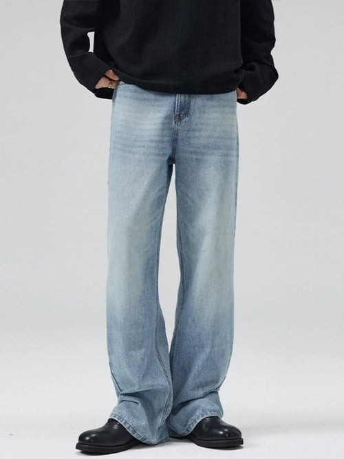 Jeans a gamba larga da uomo taglie forti