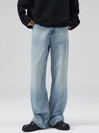 Jeans a gamba larga da uomo taglie forti