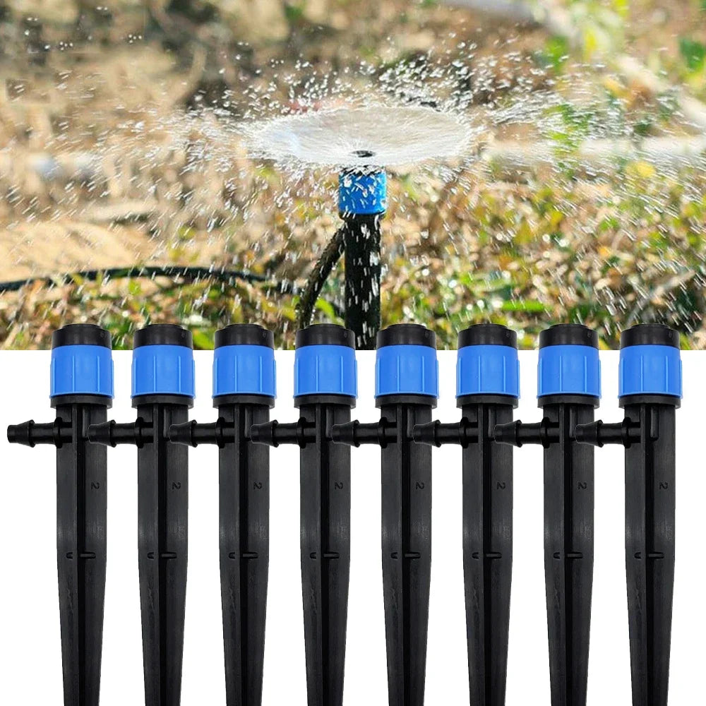 30 ugelli regolabili a 360° per irrigazione di giardini e serre - Connettori per tubi da 4/7 mm e accessori 