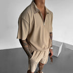 Abbigliamento estivo da uomo, abiti da uomo, nuovi polo con cerniera, casual, corti