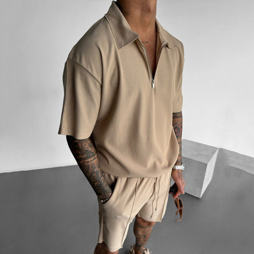 Abbigliamento estivo da uomo, abiti da uomo, nuovi polo con cerniera, casual, corti