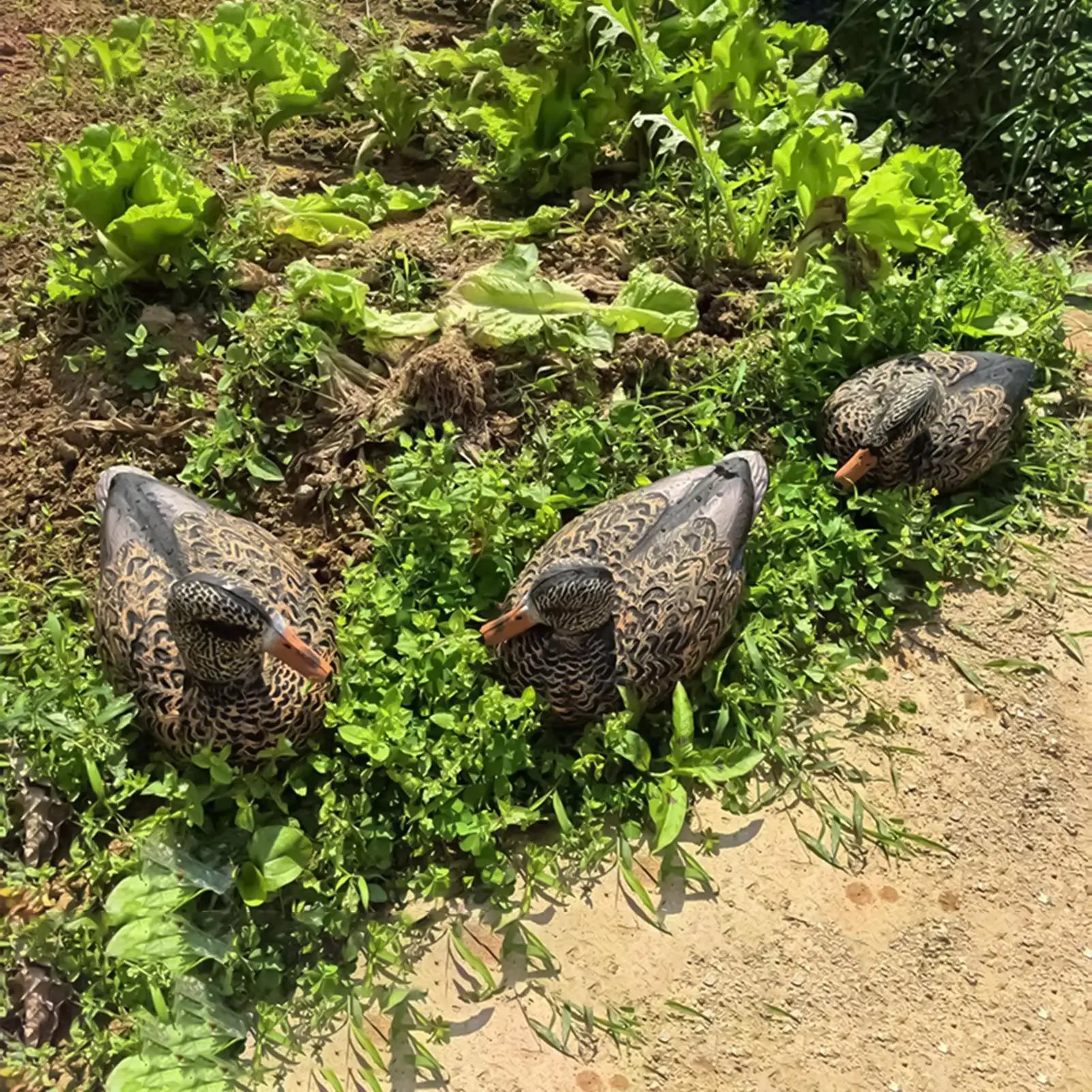 Esche per anatre in movimento, decorazione per uccelli acquatici, esche galleggianti per germani reali, per giardino, campeggio all'aperto, cortile, patio, stagno, piscina 