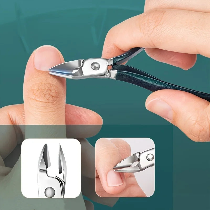 Kit professionale per la cura delle unghie da 7/10/12/18 pezzi, set per manicure e pedicure in acciaio inossidabile, set tagliaunghie con custodia da viaggio 