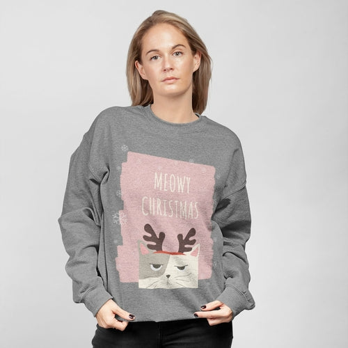 Felpa natalizia Meowy da donna