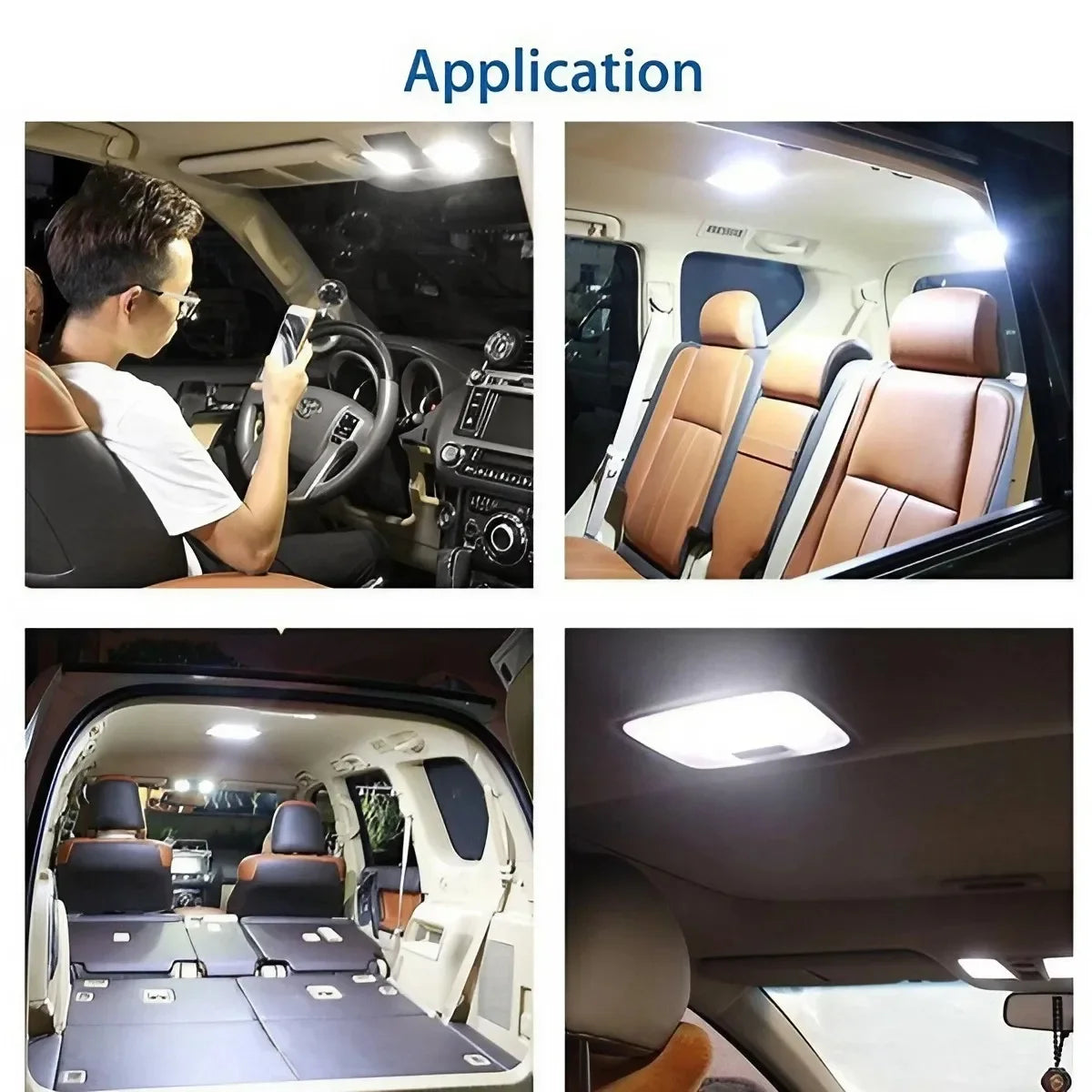 STONEGO 2 pezzi/10 pezzi 18/24/48 e lampada da lettura bianca Stonego Lampadina a LED T10 Lampada a LED per parcheggio auto Pannello interno per auto Lampada a festone 