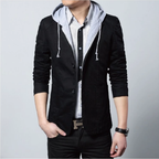 Blazer con cappuccio da uomo in stile street