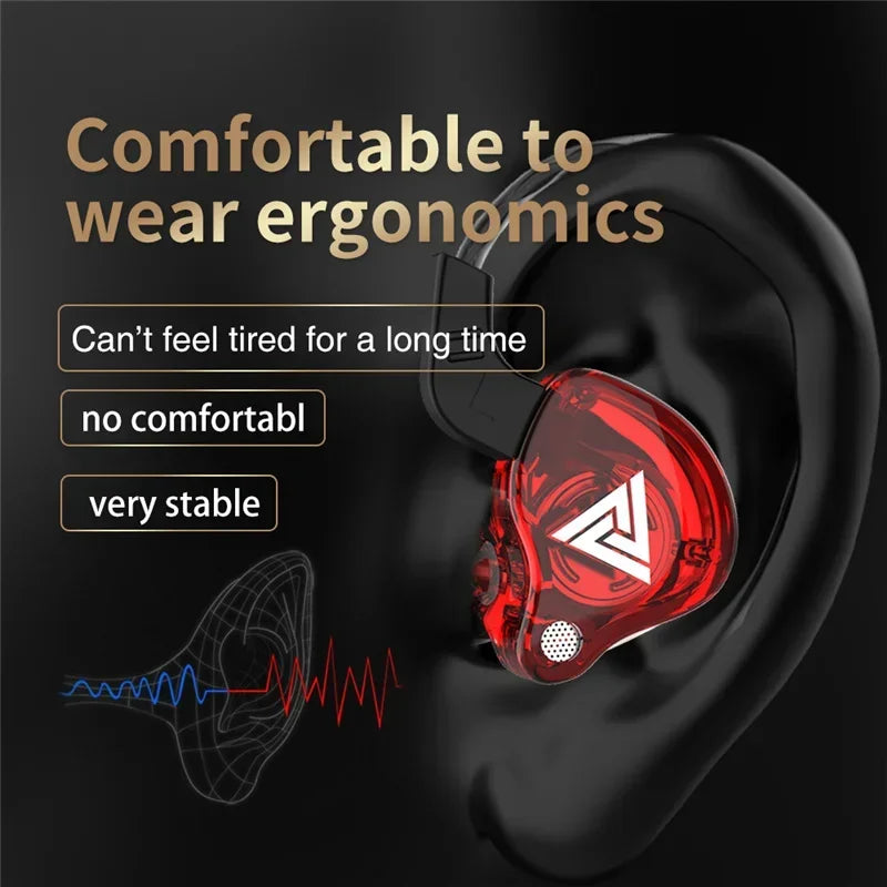 NUOVI auricolari cablati HiFi QKZ AK6 con driver in rame, cuffie sportive da corsa da 3,5 mm, auricolari stereo bassi, auricolari musicali in-ear con microfono 