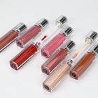 Lip Gloss Lip Glaze Trasparente in Vetro, Rossetto Liquido Impermeabile e Duraturo 