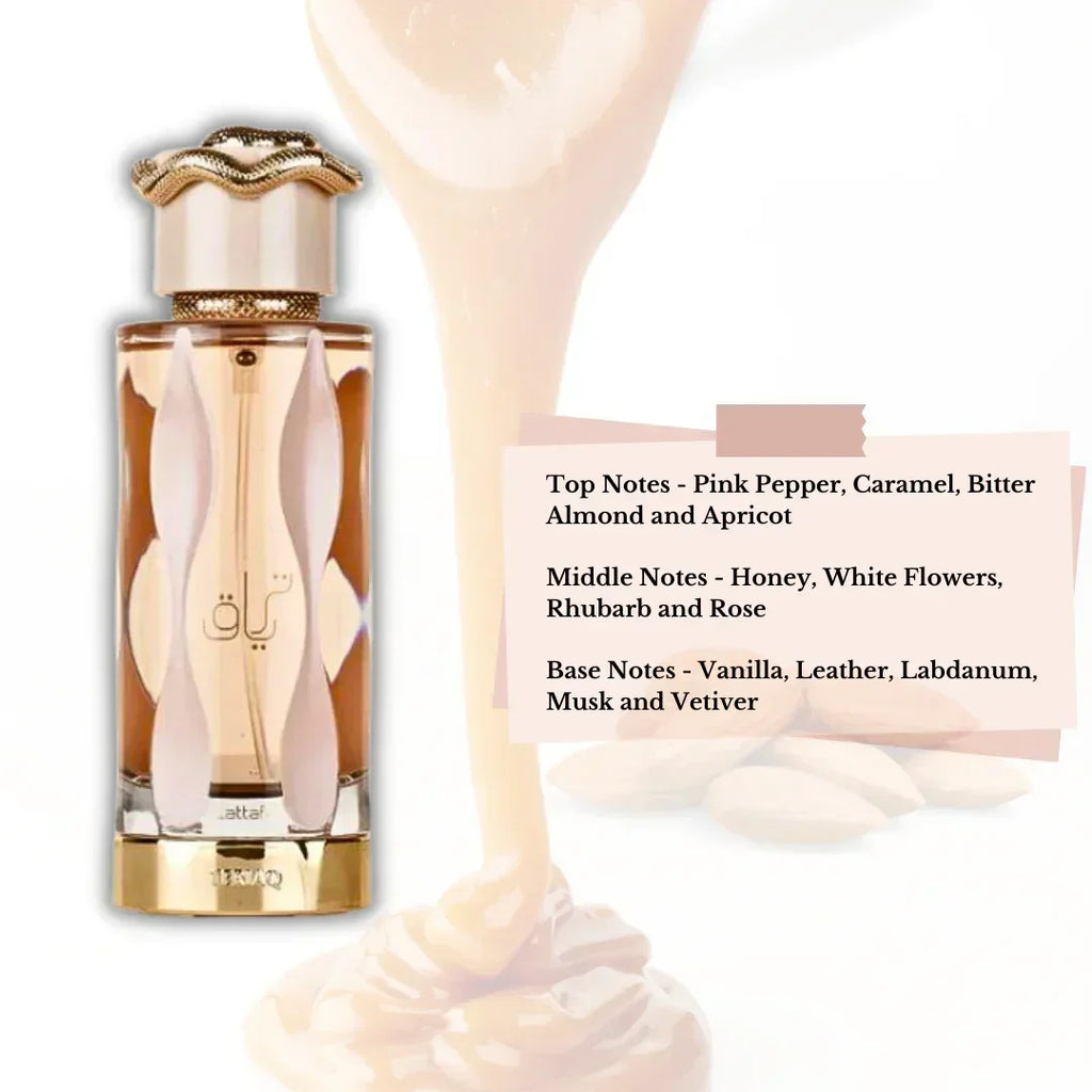 Lattafa Teriaq EDP 3,4 oz / 100 ml – Profumo unisex all'ambra e oud di lunga durata, regalo per Natale, Ringraziamento, Halloween 