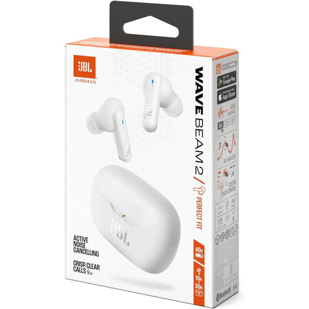 JBL WAVE BEAM 2 Autentiche cuffie Bluetooth wireless semi-in-ear, cuffie sportive portatili con riduzione attiva del rumore, impermeabili