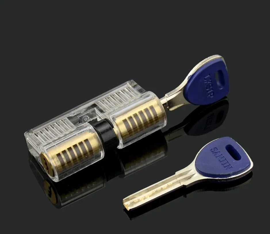 multi-pal Serrature trasparenti Strumenti di formazione per fabbro Set di grimaldelli visibili 