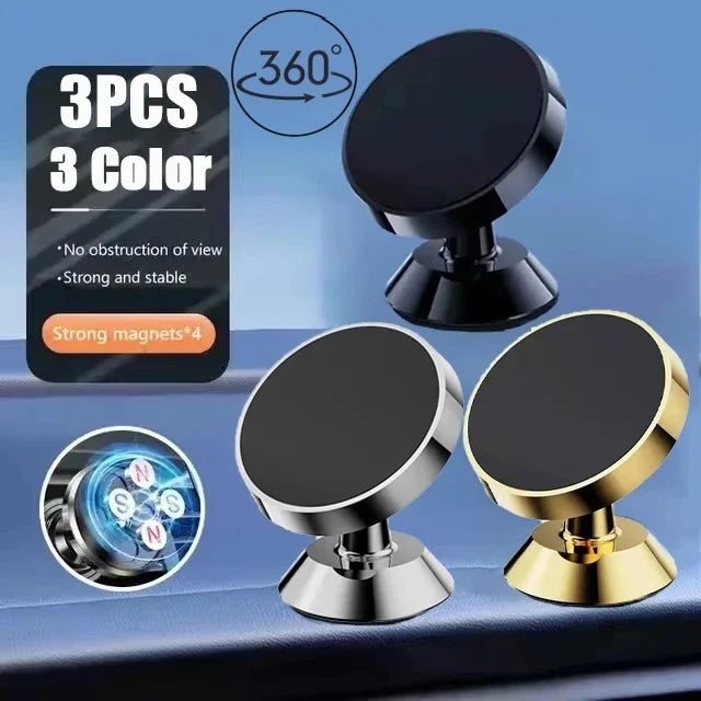 Supporto magnetico per auto per telefono, supporto universale per auto per iPhone, Xiaomi, Huawei, Samsung, adesivo magnetico per auto montato a parete sul cruscotto 
