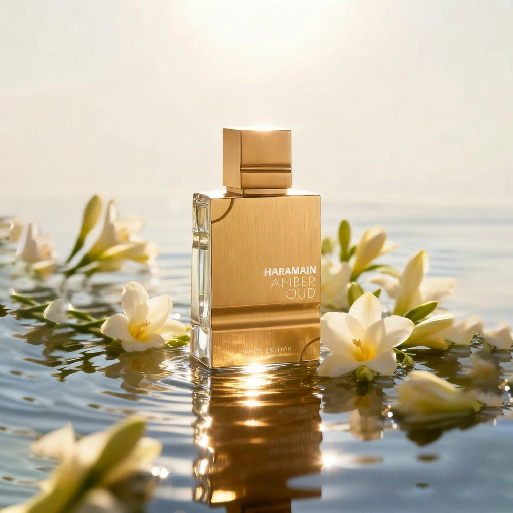 Al Haramain Amber Oud White Edition Eau De Parfum Spray, profumo unisex di lusso a lunga durata per uomo e donna
