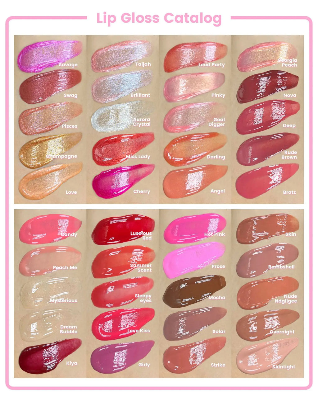 Lip Gloss Lip Glaze Trasparente in Vetro, Rossetto Liquido Impermeabile e Duraturo 