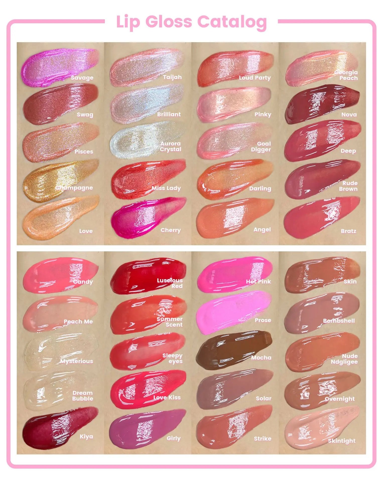 Lip Gloss Lip Glaze Trasparente in Vetro, Rossetto Liquido Impermeabile e Duraturo 