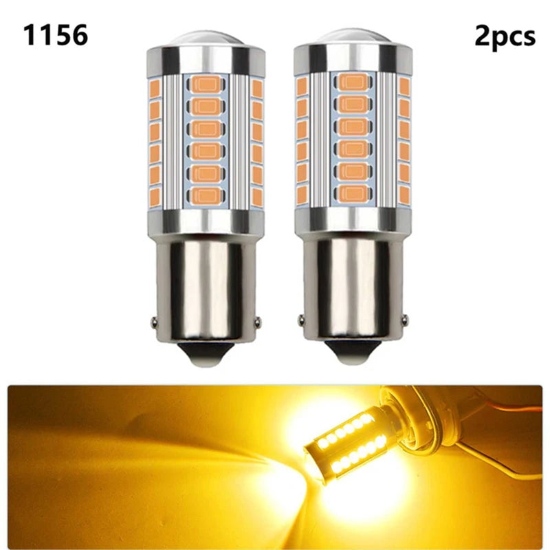 XMJS 2 pezzi Lampadina LED per auto P21W 1156 BA15S P21/5W BAY15D 1157 12V 7000K Bianco Indicatore di direzione Freno Backup Retromarcia Luci di parcheggio Lampade 