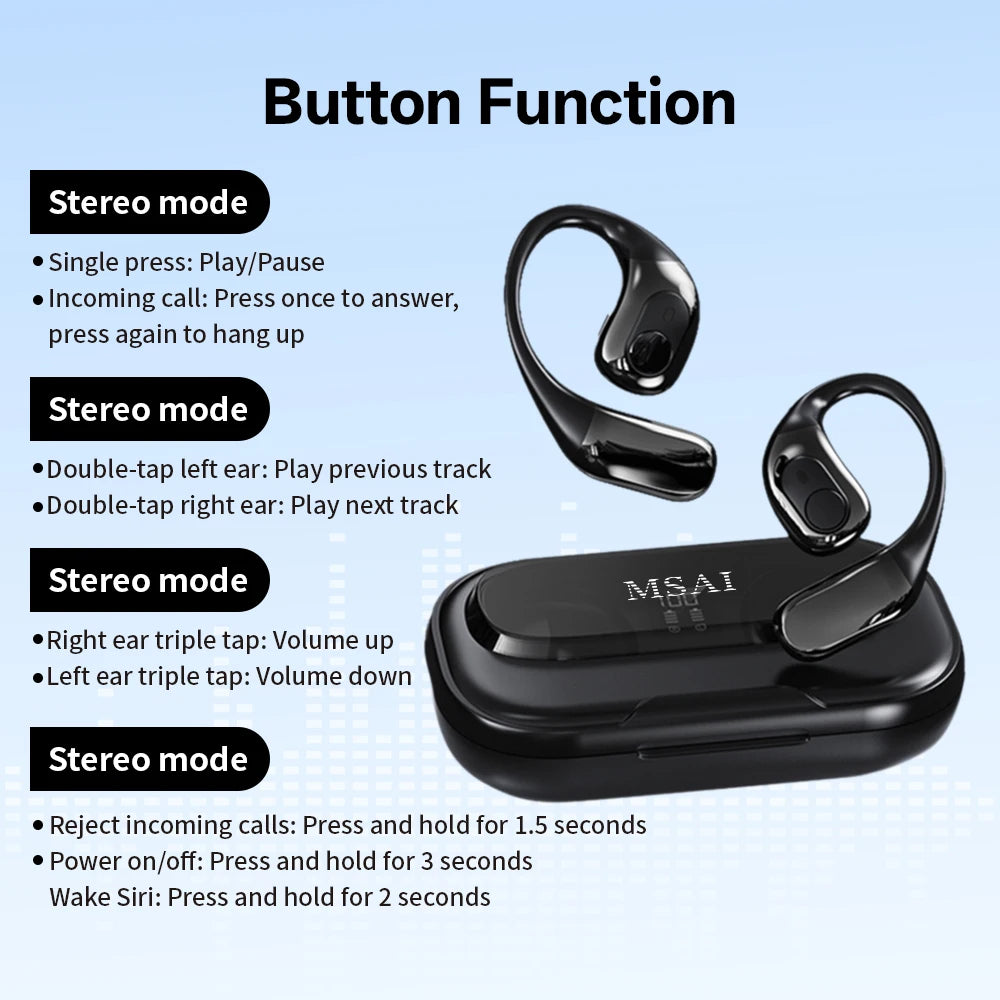 Auricolari traduttori AI MSAI T23 138 lingue App di traduzione multilingue Bluetooth a bassa latenza Traduzione offline in tempo reale