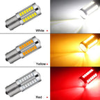 XMJS 2 pezzi Lampadina LED per auto P21W 1156 BA15S P21/5W BAY15D 1157 12V 7000K Bianco Indicatore di direzione Freno Backup Retromarcia Luci di parcheggio Lampade 