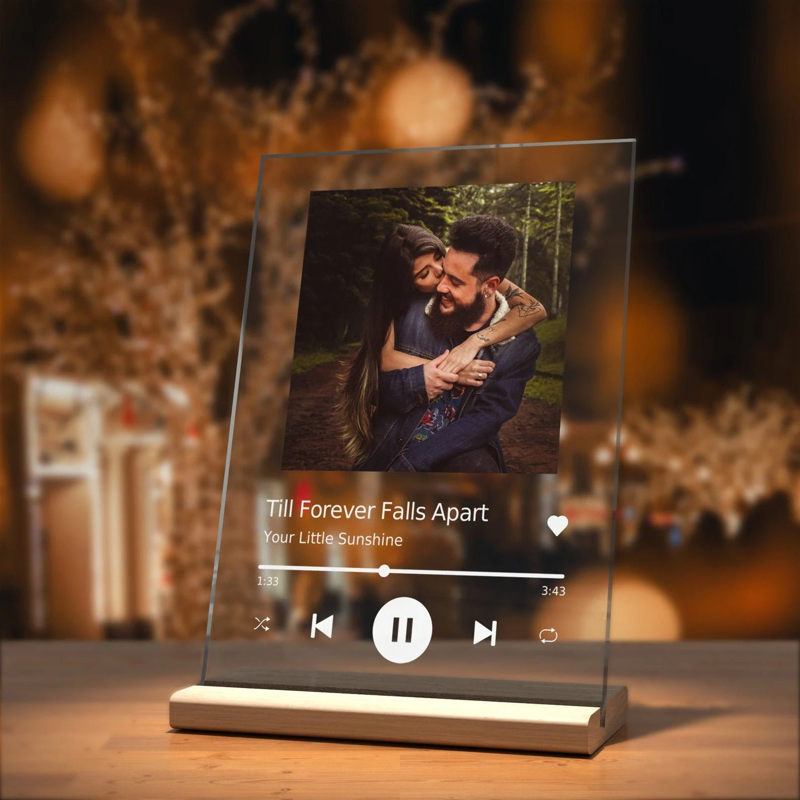 Targa musicale in vetro personalizzata, targa musicale, insegna Spotify