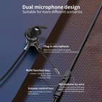 Auricolari da gioco in-ear con microfono e bassi in metallo cablati 