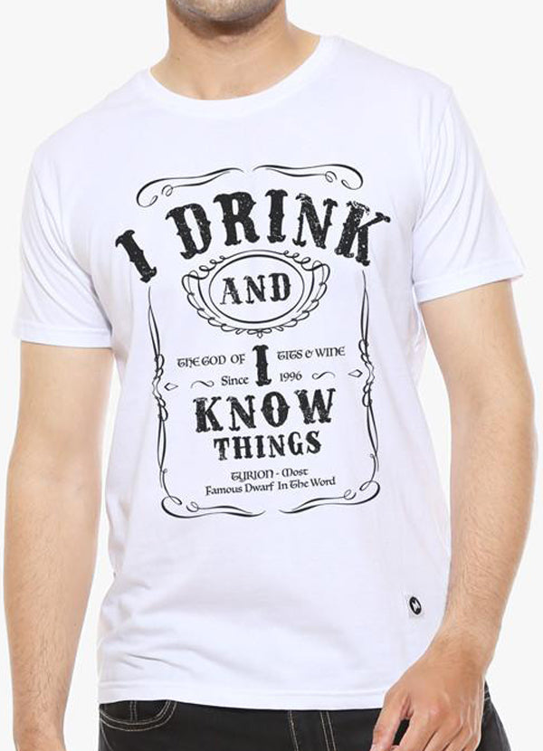 Bevo e so le cose - Maglietta bianca da uomo