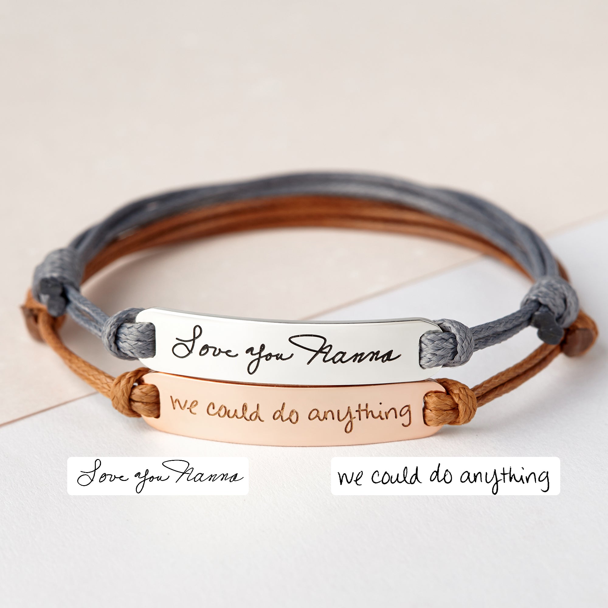 Braccialetto personalizzato con firma scritta a mano