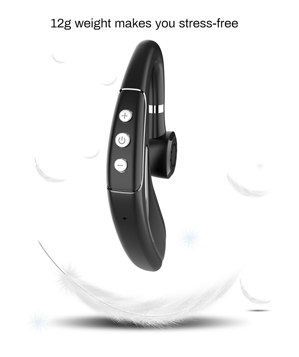 Auricolare Bluetooth 5.0 wireless vivavoce a lunga durata