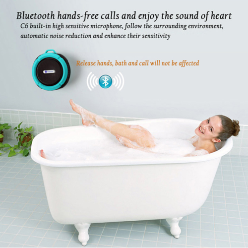 Mini altoparlante Bluetooth portatile impermeabile con ventosa 