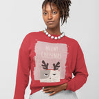 Felpa natalizia Meowy da donna