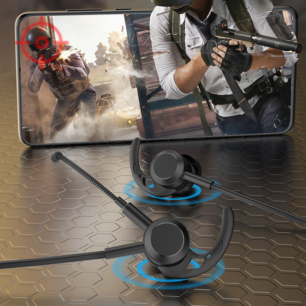Auricolari da gioco in-ear con microfono e bassi in metallo cablati 