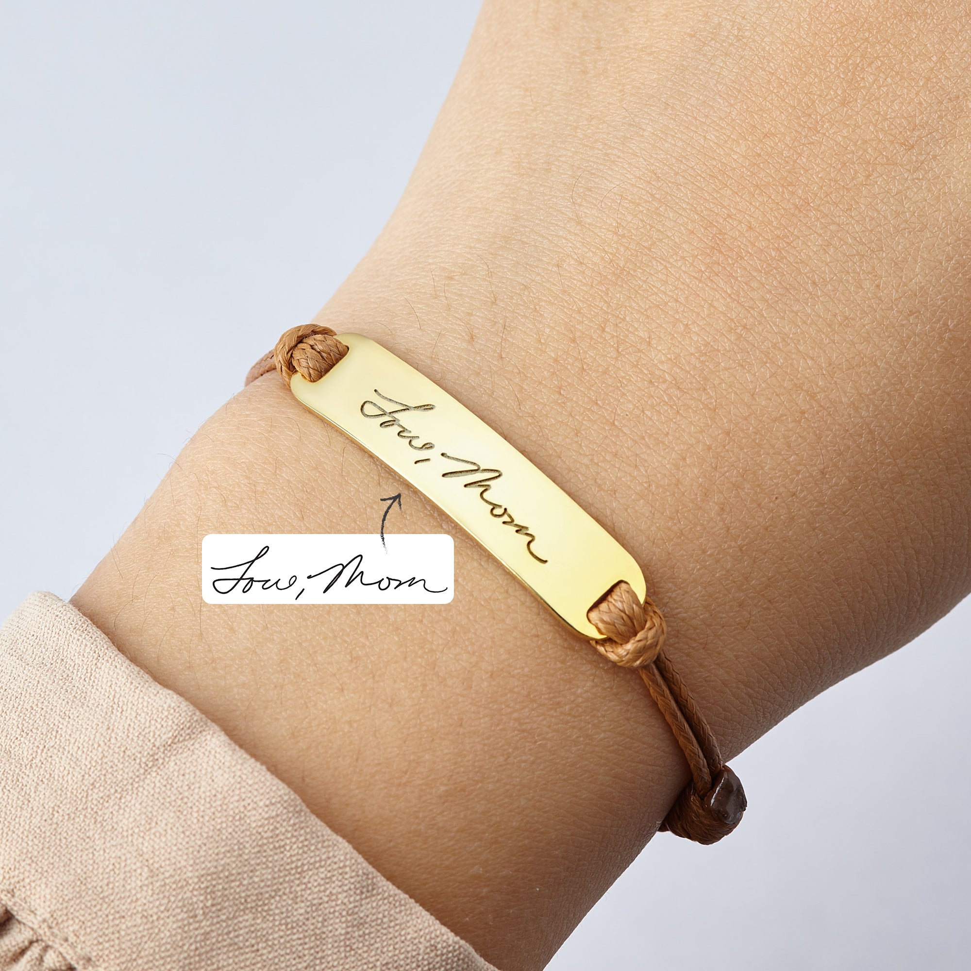 Braccialetto personalizzato con firma scritta a mano