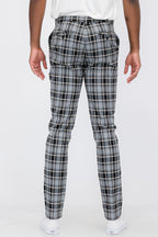 Pantaloni slim fit a quadri SR012