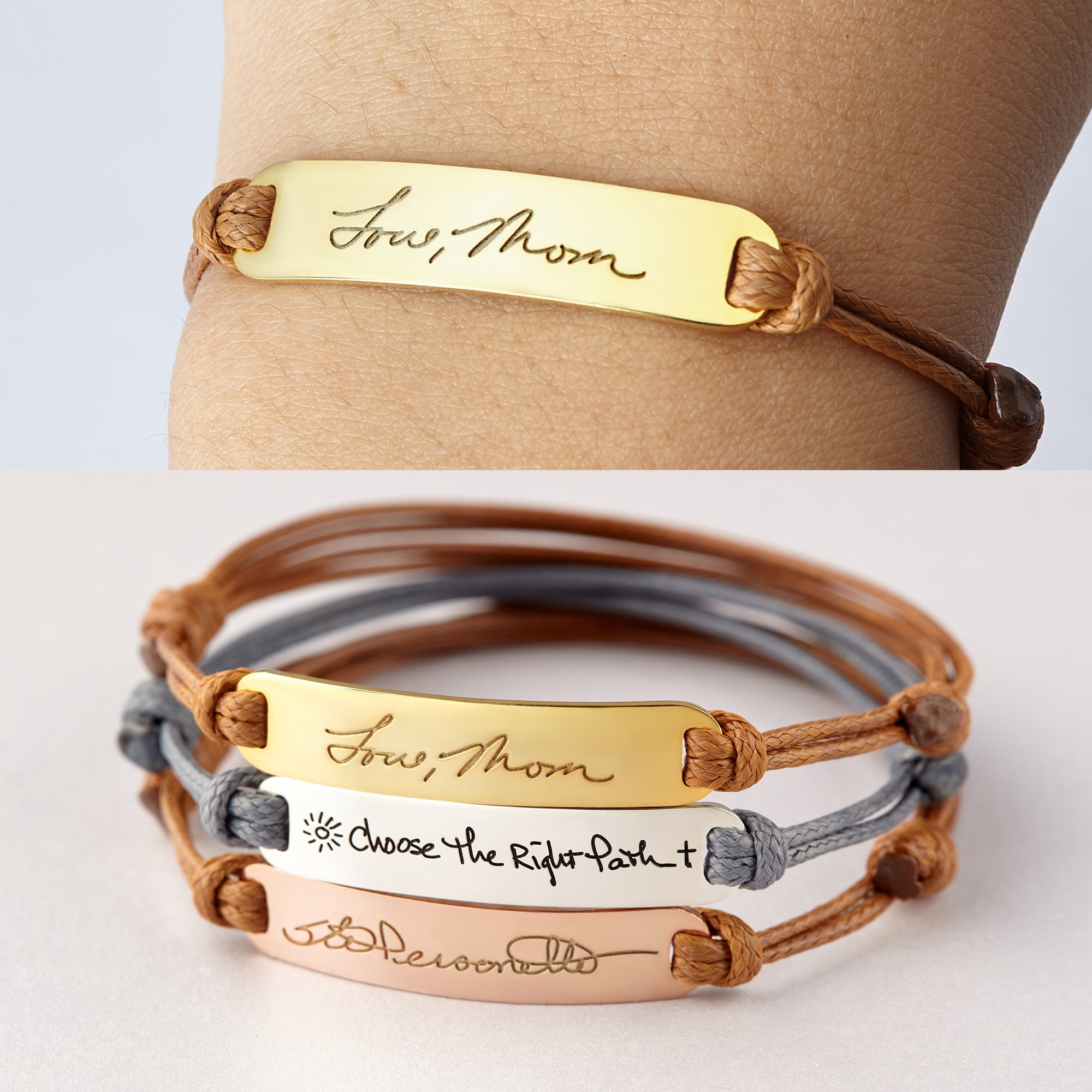 Braccialetto personalizzato con firma scritta a mano