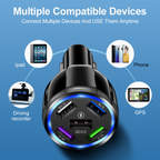 Caricabatterie da auto QC3.0 a ricarica rapida da 15 W con 5 USB