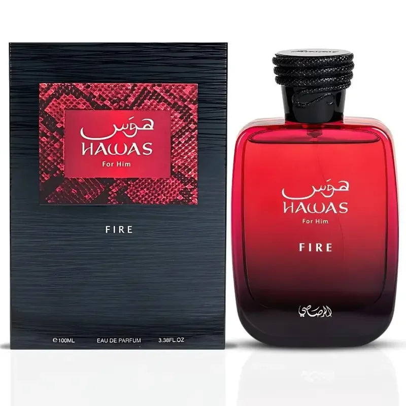 Rasasi Hawas Fire For Men Eau de Parfum (EDP) 100ML, Profumo ardente e potente, Spray di lusso a lunga durata 