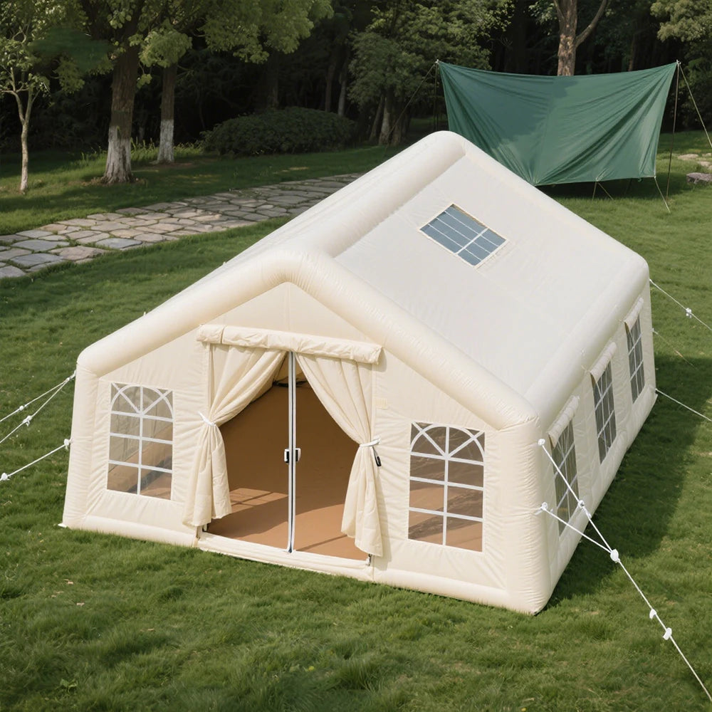 Tenda da campeggio gonfiabile di lusso e confortevole, tessuto Oxford di alta qualità, ampio spazio per avventure all'aperto in famiglia 